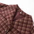 Women's Checked Stand Collar Coat