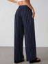 Women's Wide Leg Striped Trousers