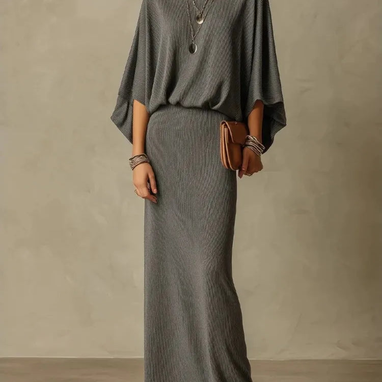 Women's Batwing Knit Skirt Set