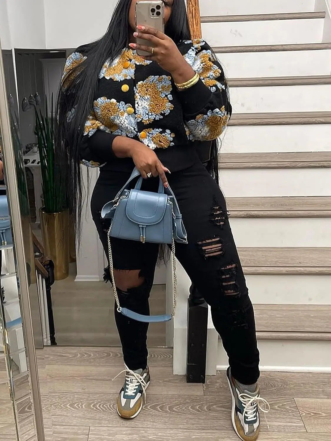 Women's Extra Short Jacquard Jacket