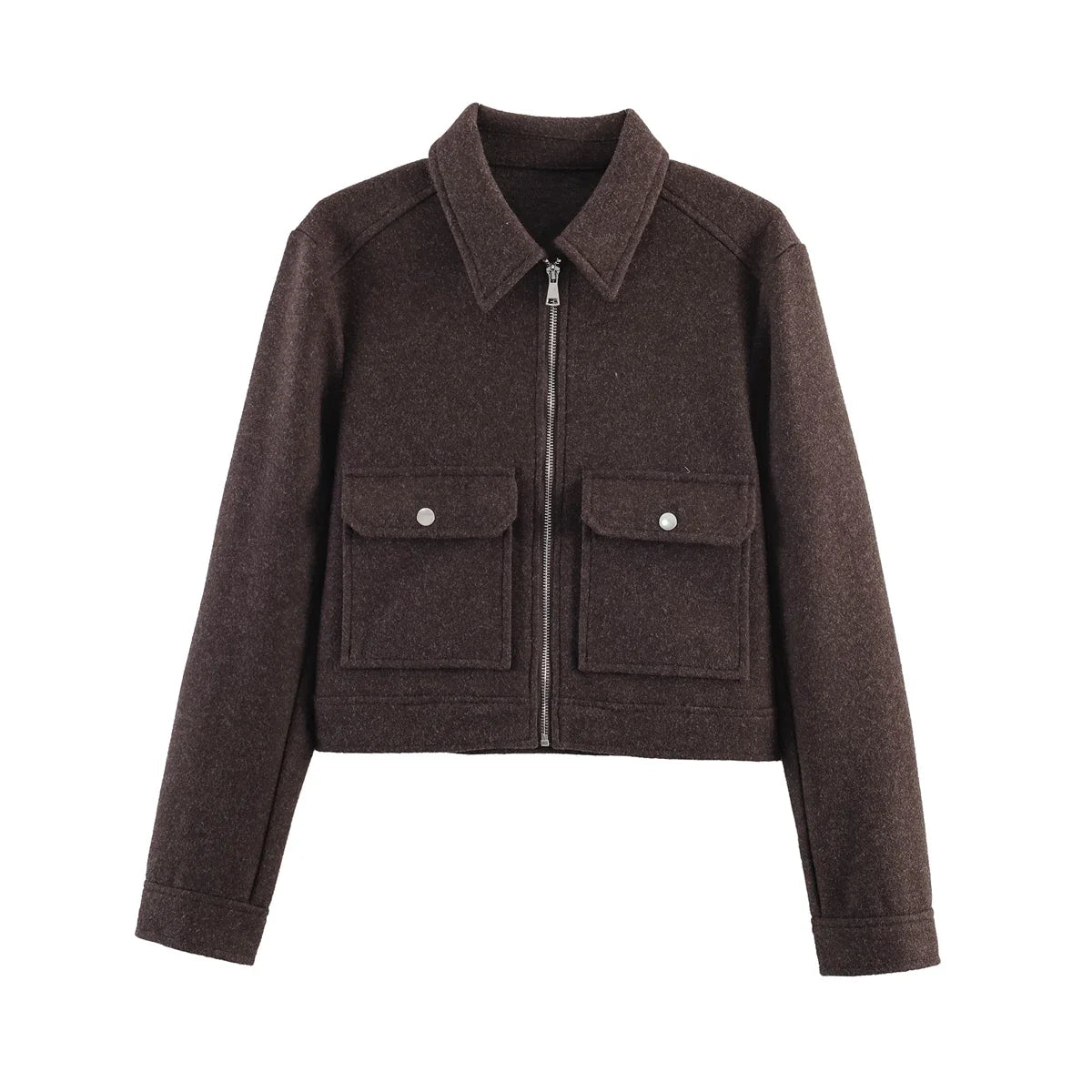 Women's Straight Cut Zip Winter Coat