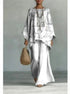 Women's Printed Wide Leg Two Piece