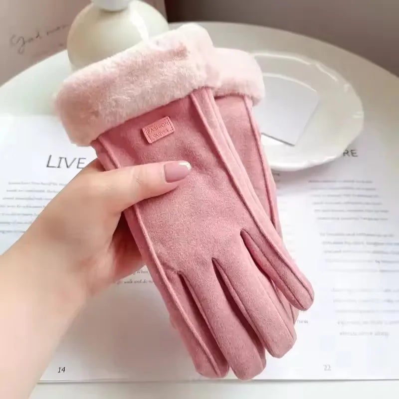 Women's Wind Resistant Plush Gloves