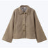 Women's Pleated Lapel Wool Jacket