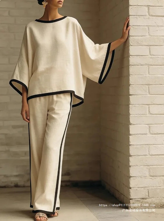 Women's Batwing Linen Two Piece