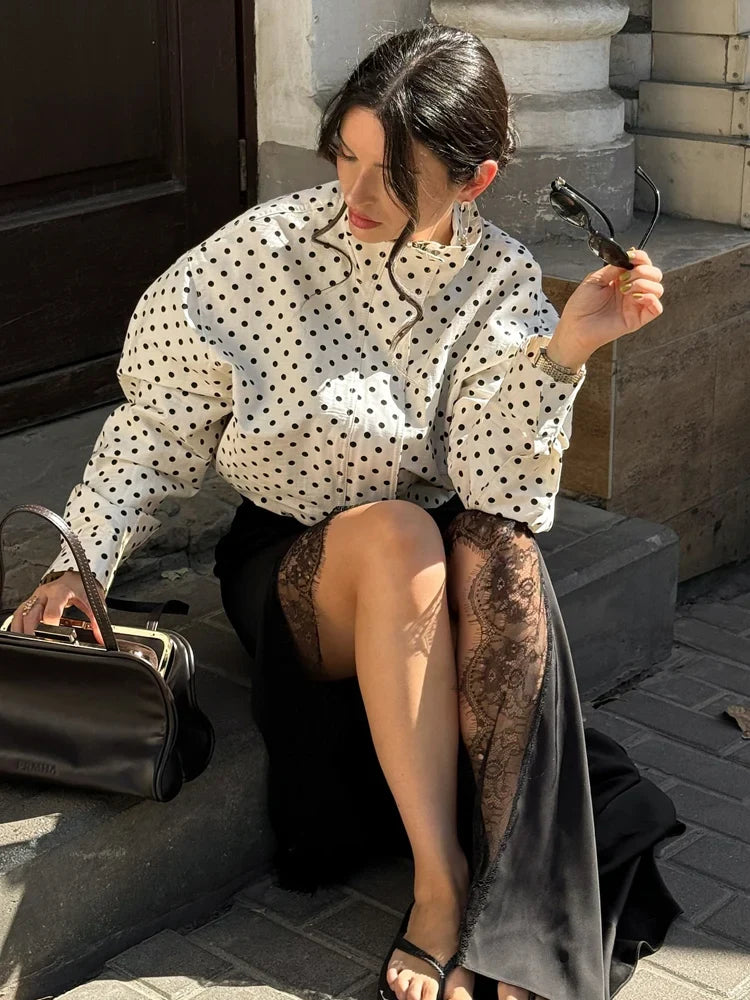Women's Short Polka Dot Coat