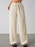 Women's Wide Leg Striped Trousers