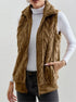 Women's Lapel Collar Plush Vest