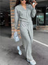 Women's V Neck Knit Two Piece