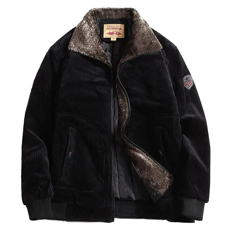 Men’s Corduroy Zip-Up Jacket | Warm