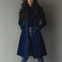Women's Slim Long Faux Suede Coat