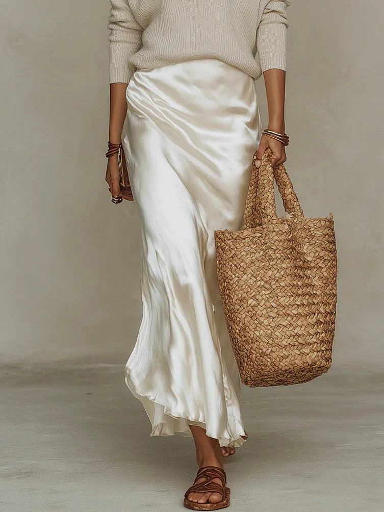Women's Slip Skirt and Knit Two Piece