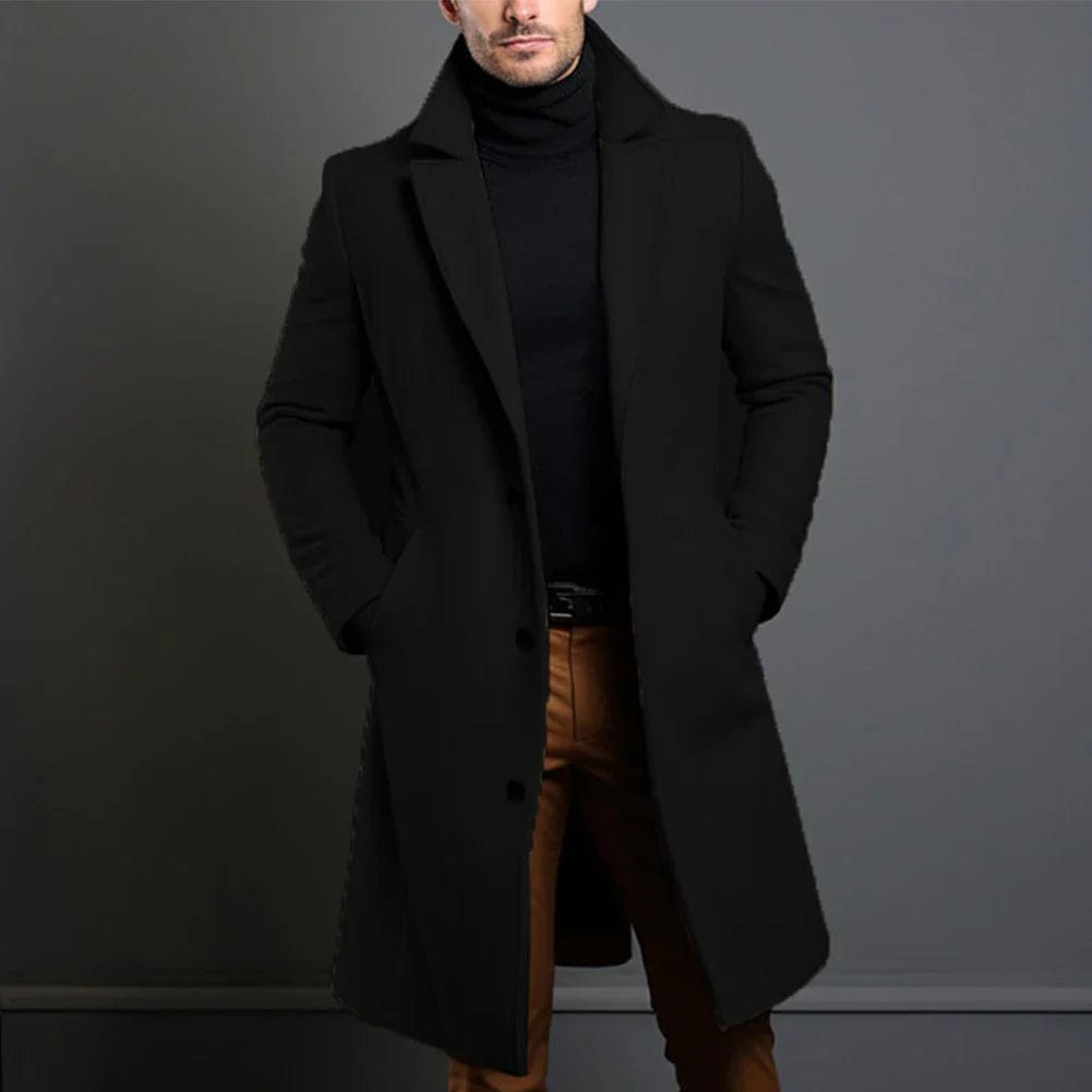 Men’s Formal Long Coat | Refined Outerwear