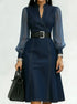 Women's Tulle Sleeved Denim Midi