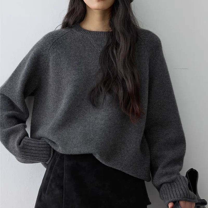 Women's Round Neck Cashmere Knit