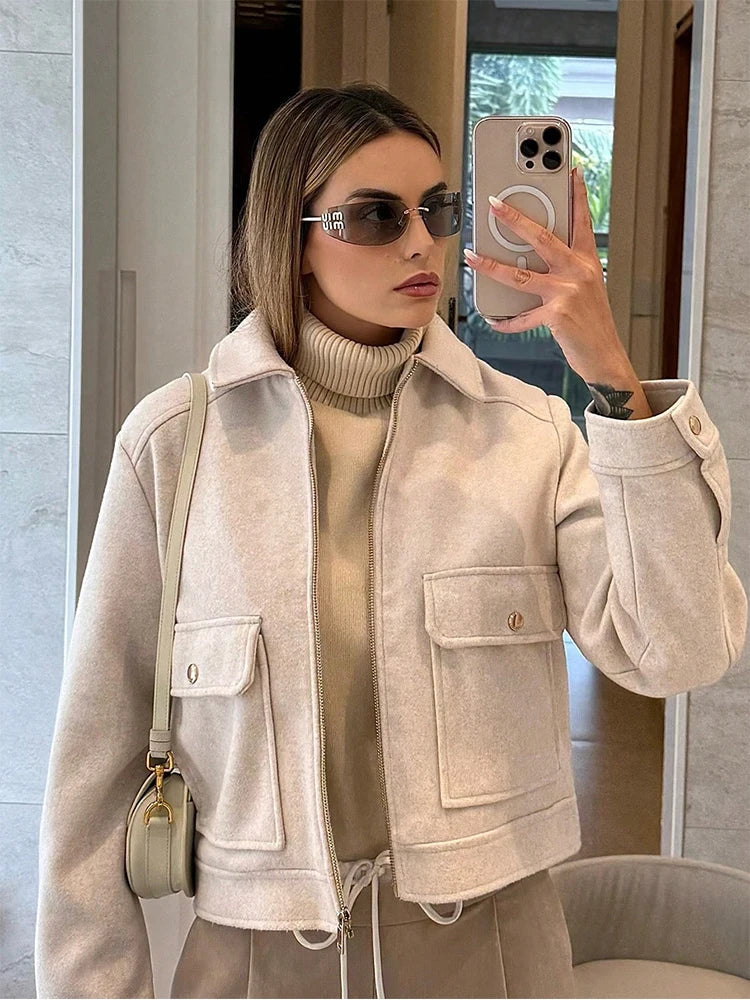 Women's Straight Cut Zip Winter Coat