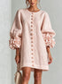 Women's Lantern Sleeve Linen Mini