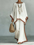 Women's Printed Wide Leg Two Piece