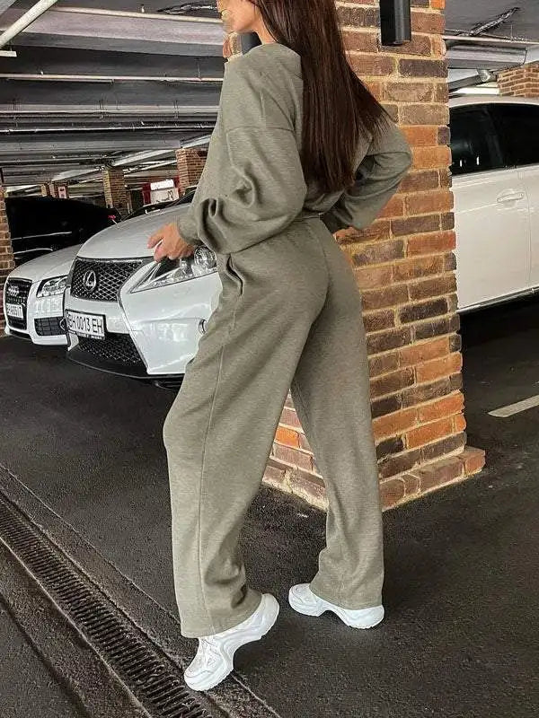 Women's V Neck Knit Two Piece