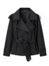 Women's Short Jacket with Lace Up Detail