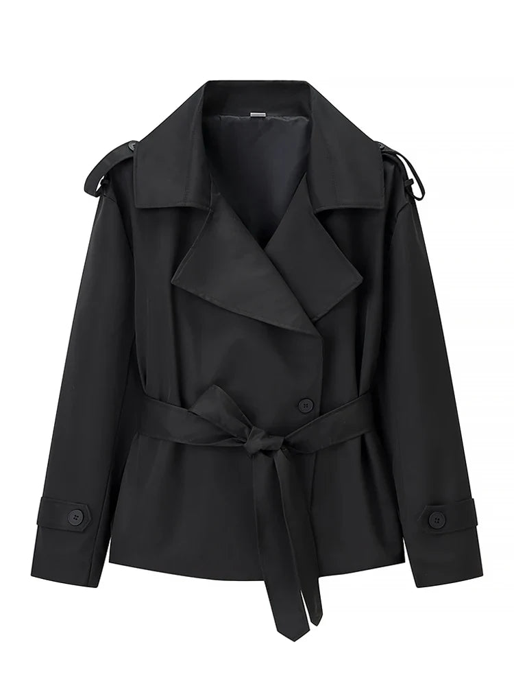 Women's Short Jacket with Lace Up Detail