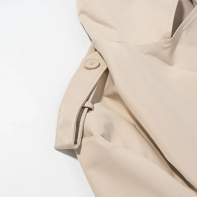 Women's Short Jacket with Lace Up Detail