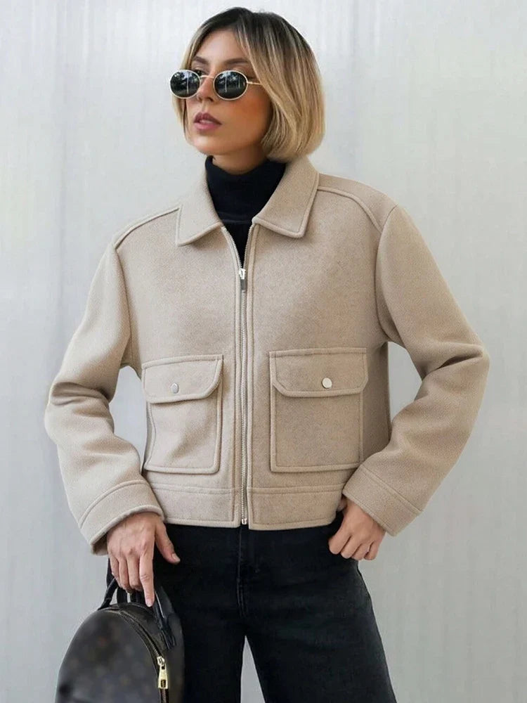 Women's Straight Cut Zip Winter Coat