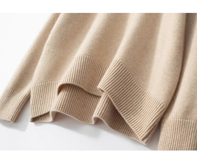Women's High Neck Cashmere Blend Knit