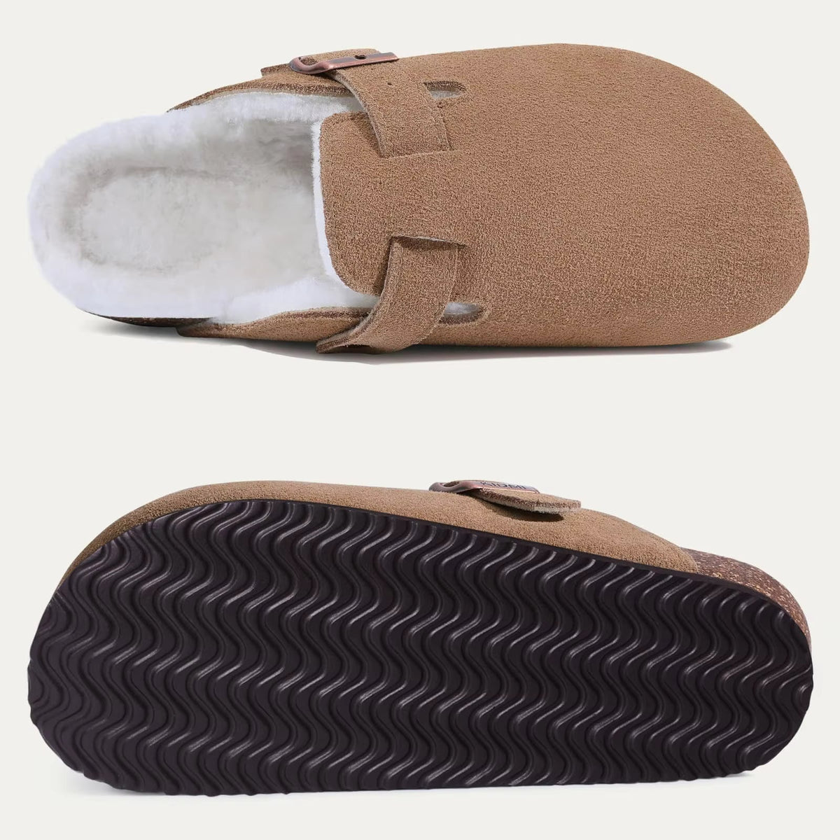 Men's Winter Clogs – Fleece Lined Suede