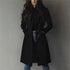 Women's Slim Long Faux Suede Coat