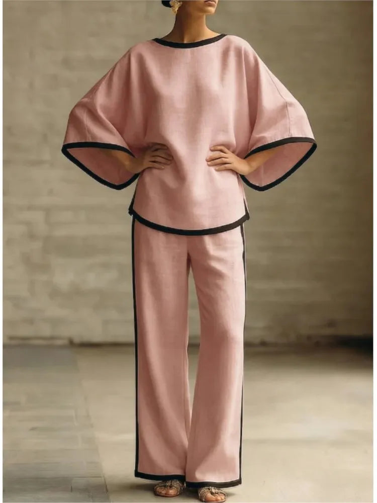 Women's Batwing Linen Two Piece