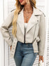 Women's Short Belted Biker Jacket