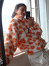 Women's Floral Half Zip Sherpa Top