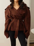 Women's Short Jacket with Lace Up Detail