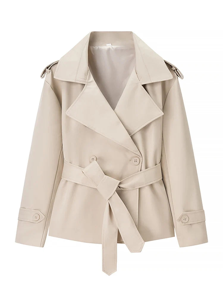 Women's Short Jacket with Lace Up Detail