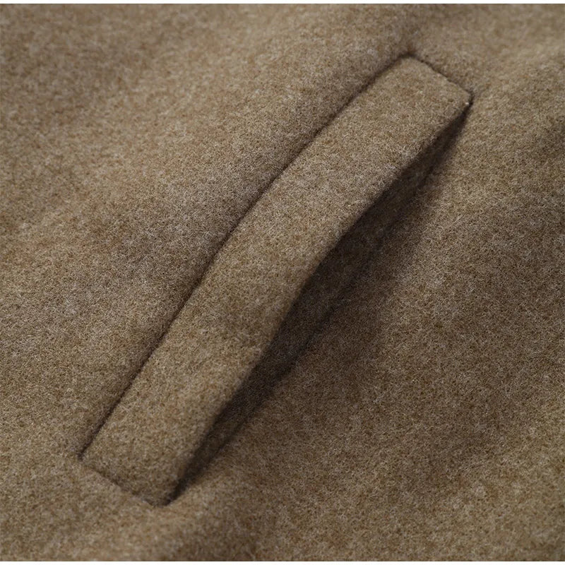 Women's Pleated Lapel Wool Jacket