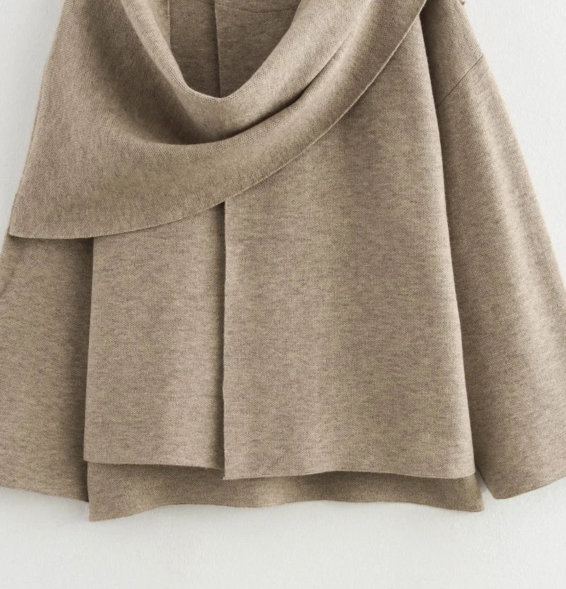 Women's Asymmetric Scarf Winter Parka
