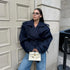 Women's Wide Shoulder Cropped Trench
