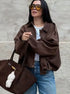 Women's Batwing Suede Coat