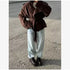 Women's Wide Shoulder Cropped Trench