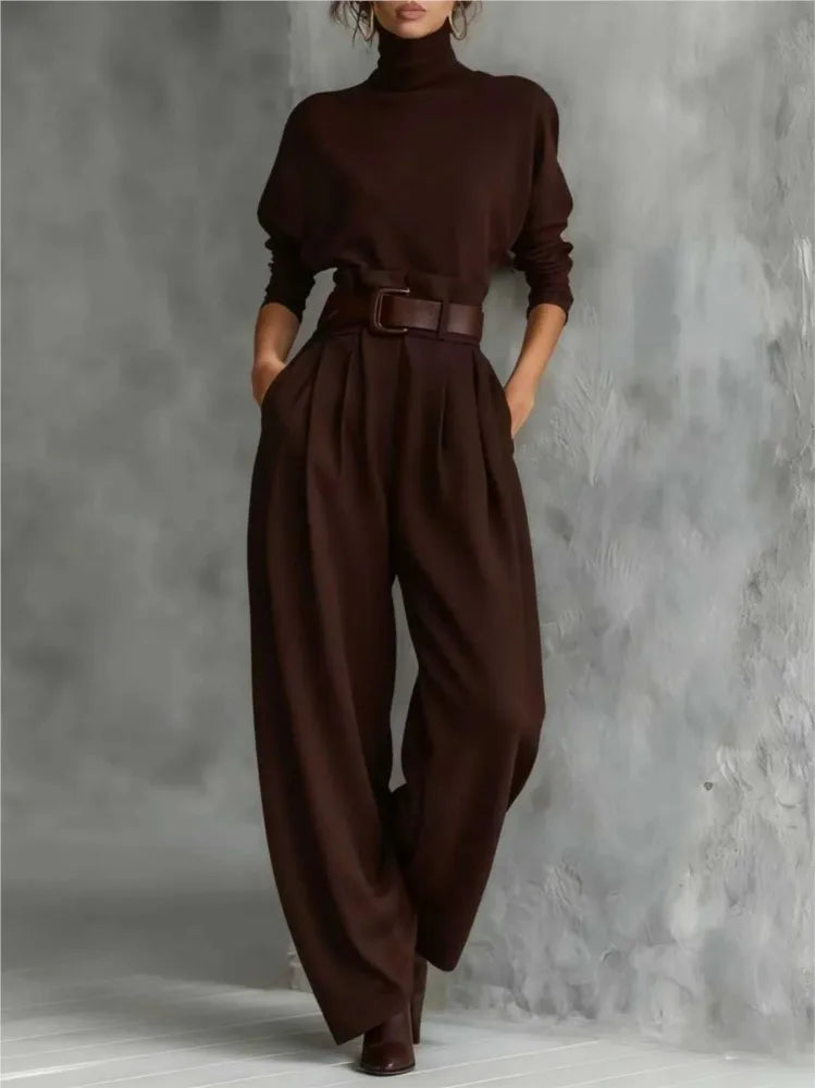 Women's High Waist Skirt Two Piece