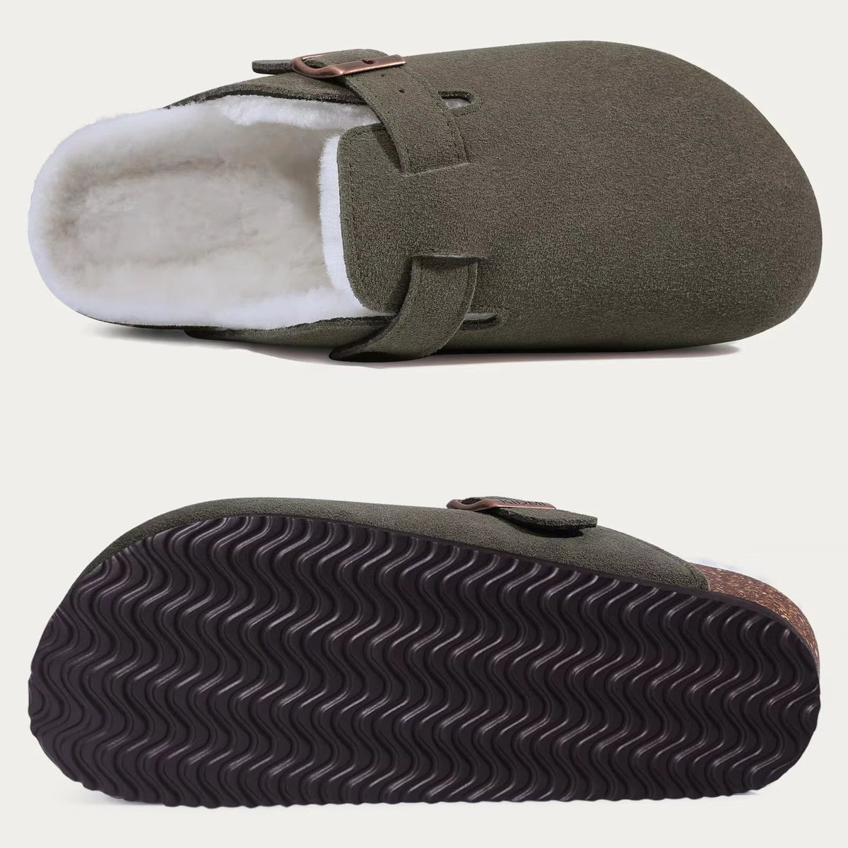 Men's Winter Clogs – Fleece Lined Suede