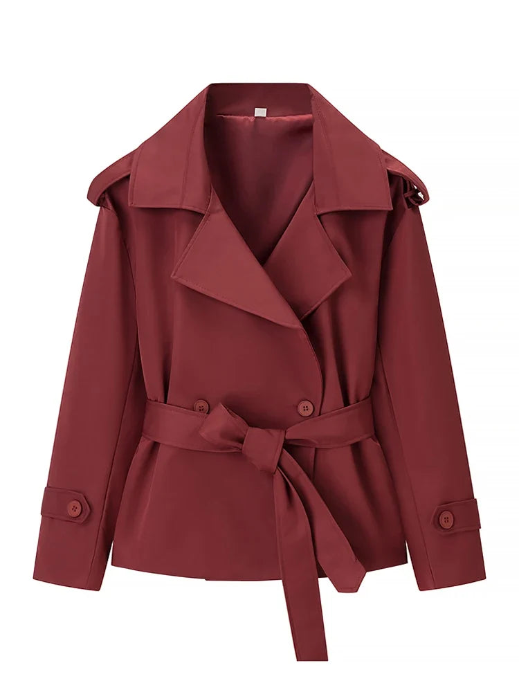 Women's Short Jacket with Lace Up Detail