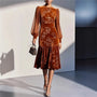 Women's Lantern Sleeve Velvet Dress