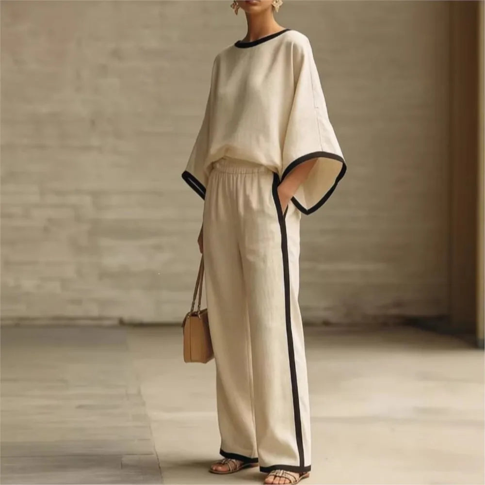 Women's Batwing Linen Two Piece
