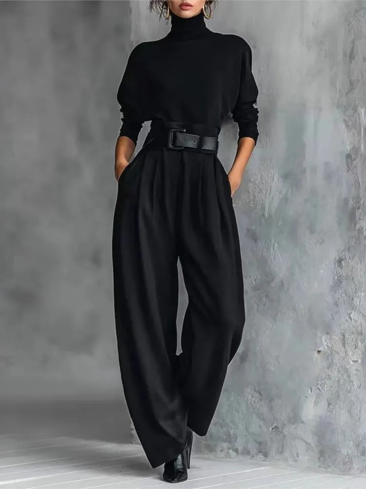 Women's High Waist Skirt Two Piece