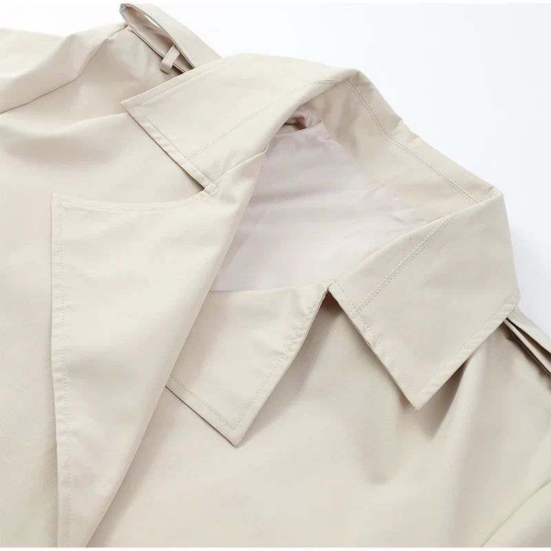 Women's Short Jacket with Lace Up Detail