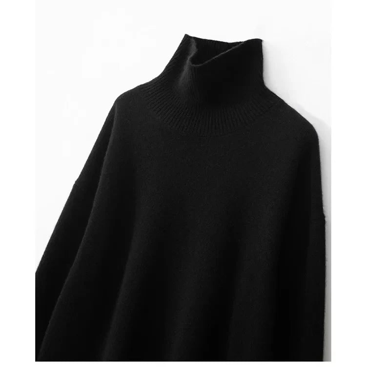 Women's High Neck Cashmere Blend Knit