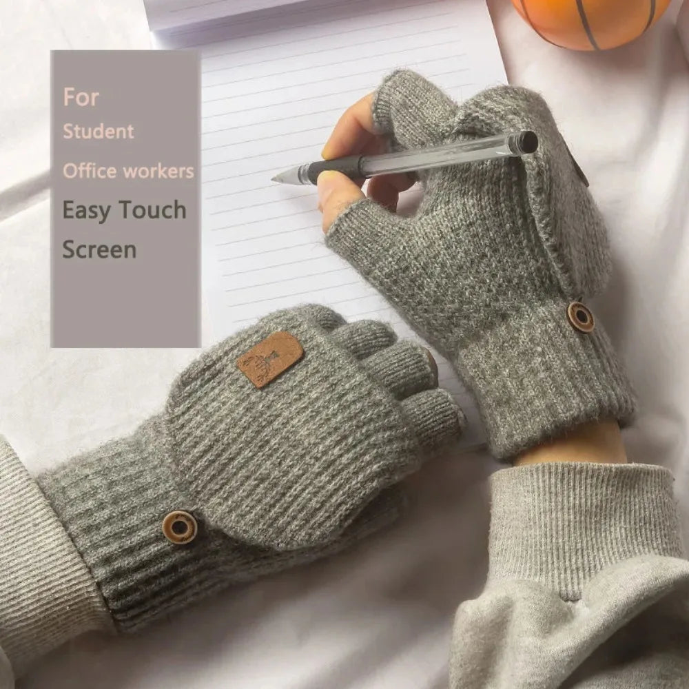 Women's Open Finger Knit Gloves