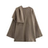 Women's Asymmetric Scarf Winter Parka